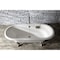 Aqua Eden Clawfoot Bathtubs, 71.63 L, 31.5 W, White/Brushed Nickel, Cast Iron VCTDE7232NL8 - alternate 2